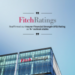 Fitch reaffirmed Insurer Financial Strength (IFS) Rating as A- Outlook Stable